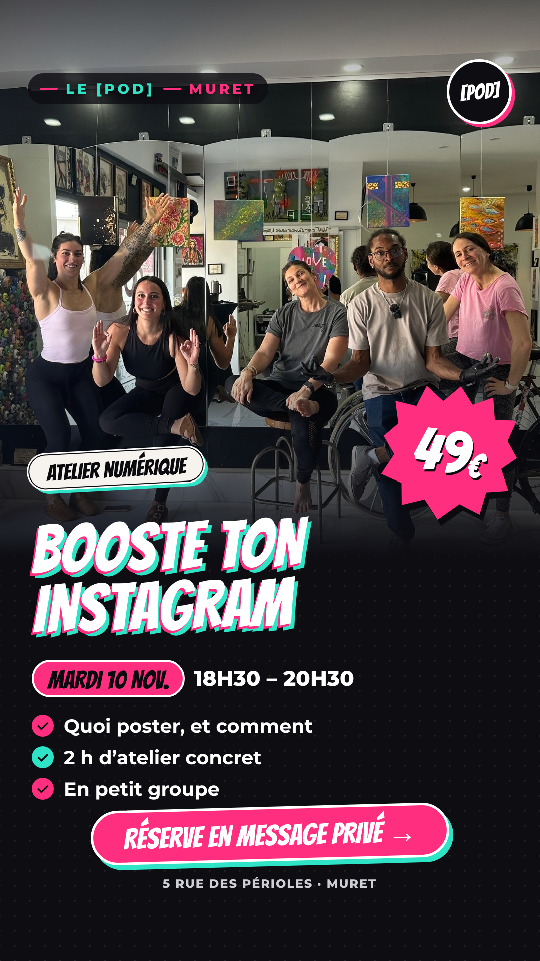 Booste ton Instagram — atelier numérique | 10 novembre 2026