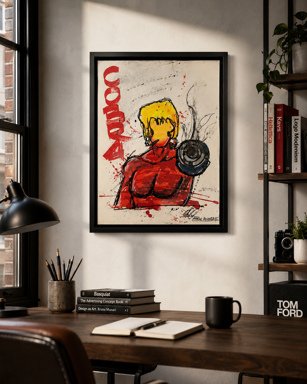 Cobra par AFRO, mise en situation de l’œuvre encadrée