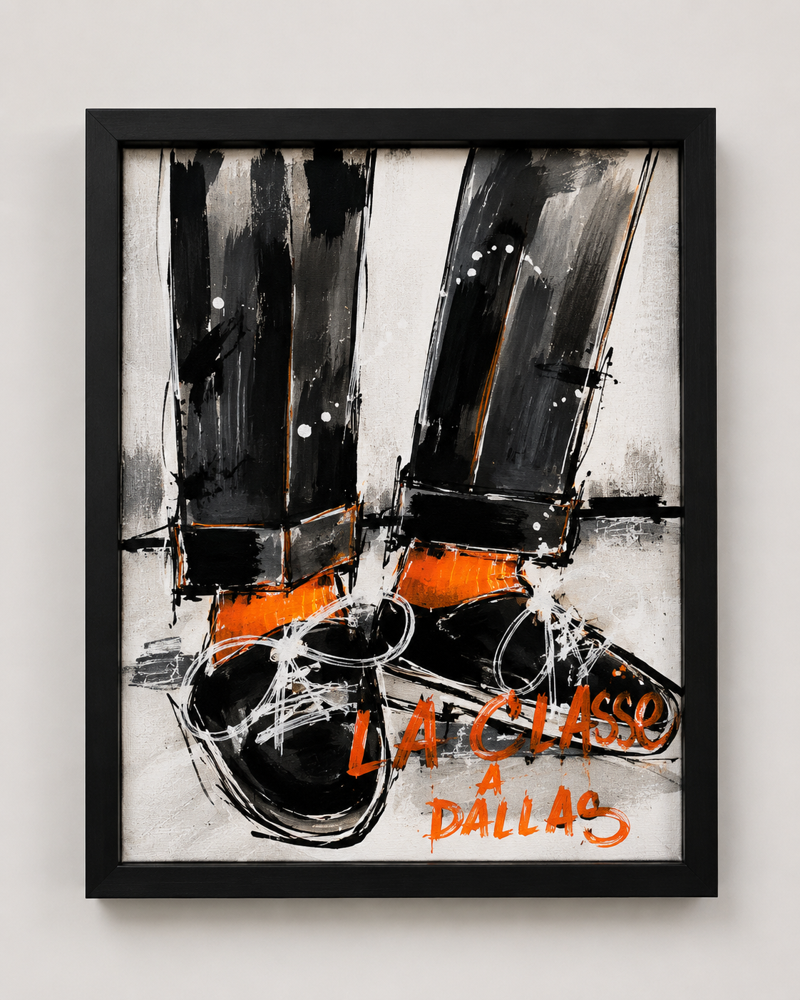 La classe à Dallas par AFRO, œuvre originale 55 × 45 cm