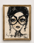 La prof par AFRO, œuvre originale 31 × 41 cm