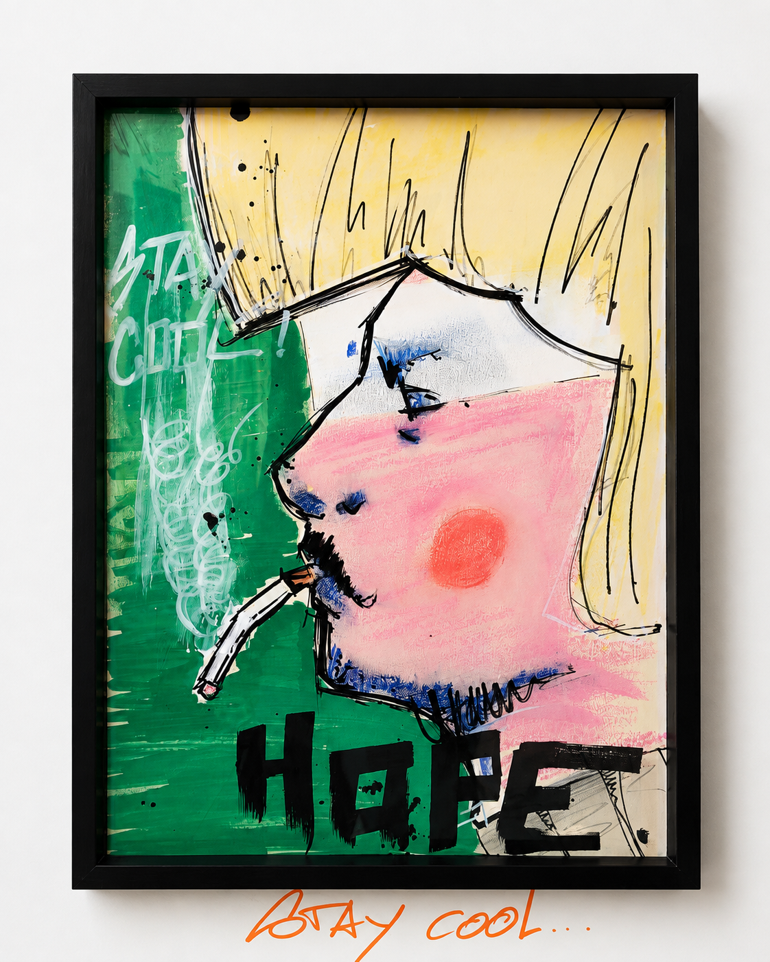 Stay Cool par AFRO, œuvre originale 31 × 41 cm
