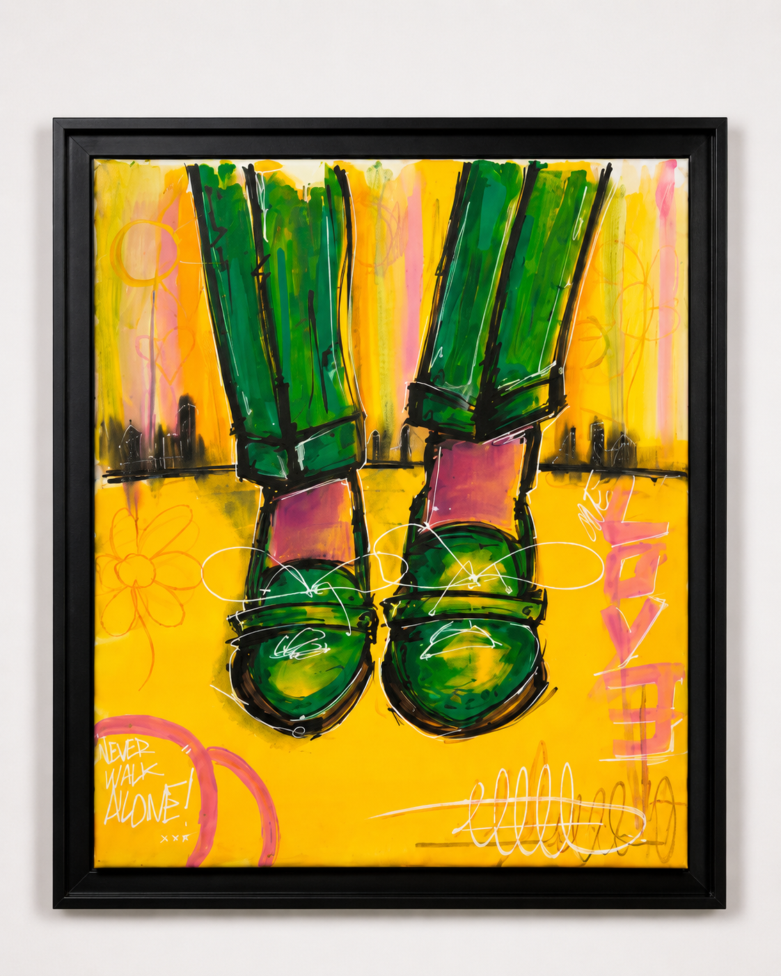 Walk Alone par AFRO, œuvre originale 100 × 80 cm