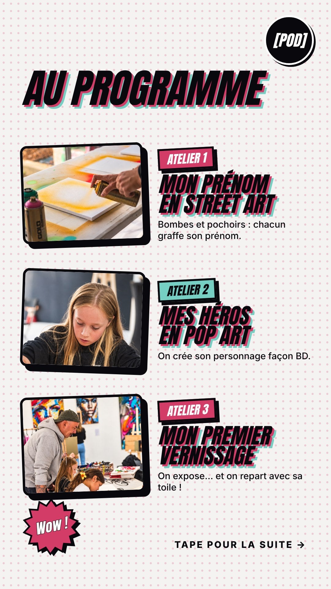 Programme de l'anniversaire : street art, pop art et vernissage