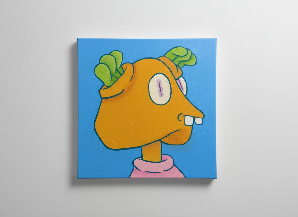 Patatore, peinture néo-pop de Raphaël Bianchi, personnage décalé