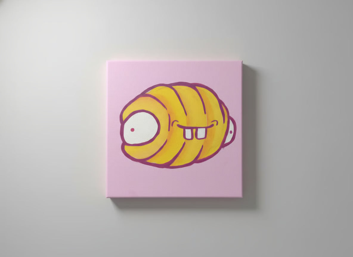 Bouffon Jaune 2, peinture néo-pop de Raphaël Bianchi, trilogie