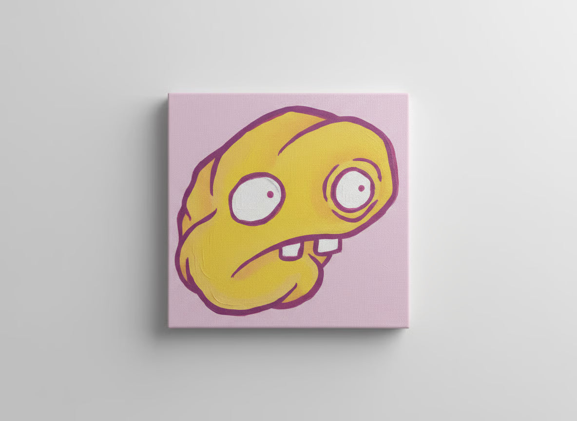 Bouffon Jaune 1, peinture néo-pop de Raphaël Bianchi, trilogie