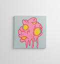Myxome Rose, peinture néo-pop rose de Raphaël Bianchi