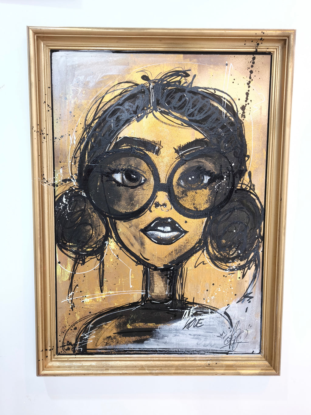 Josiane retourne à l'école, peinture street art d'AFRO, série Josiane
