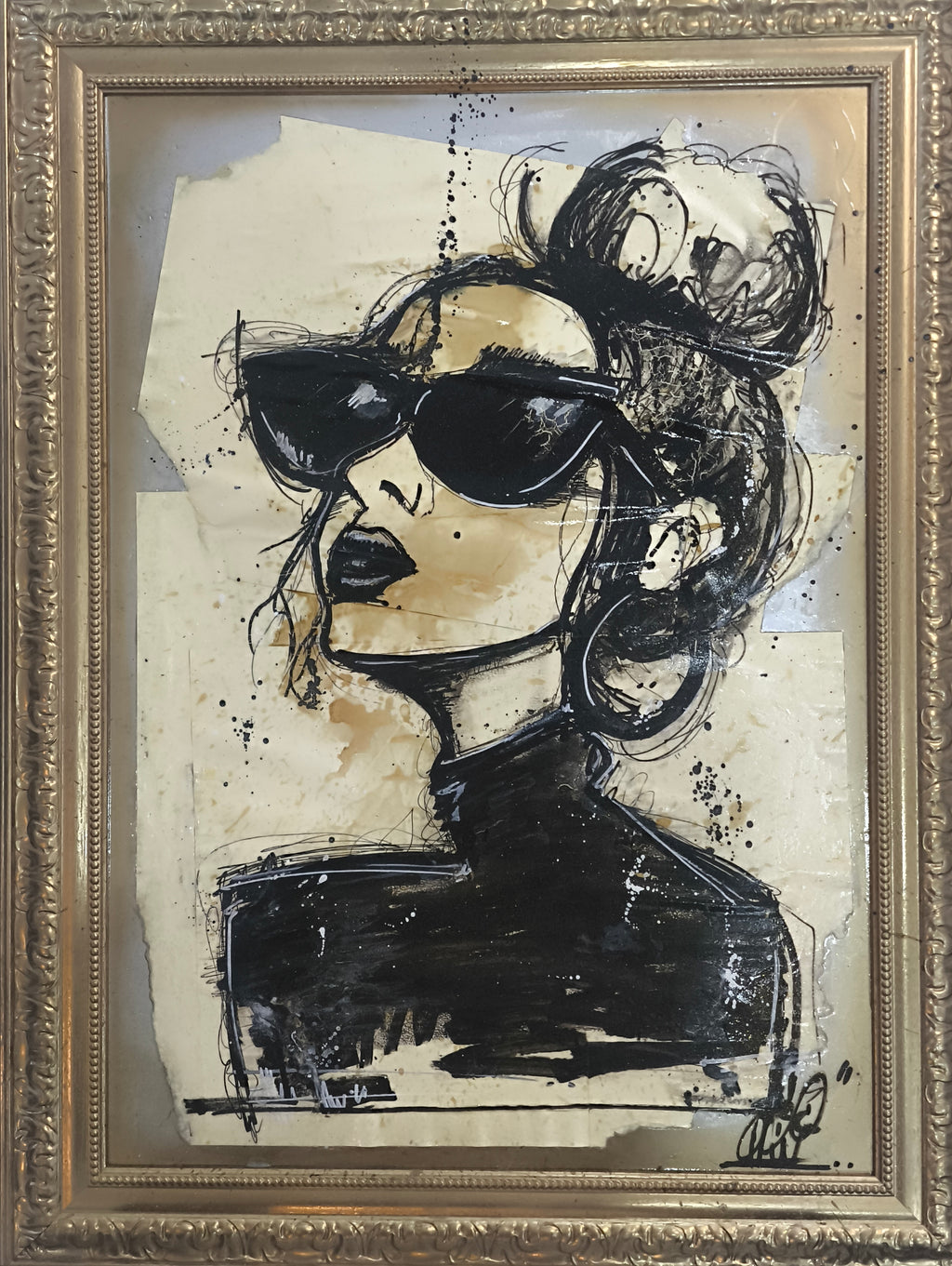 Josiane à New York, peinture street art d'AFRO, série Josiane (vue 2)
