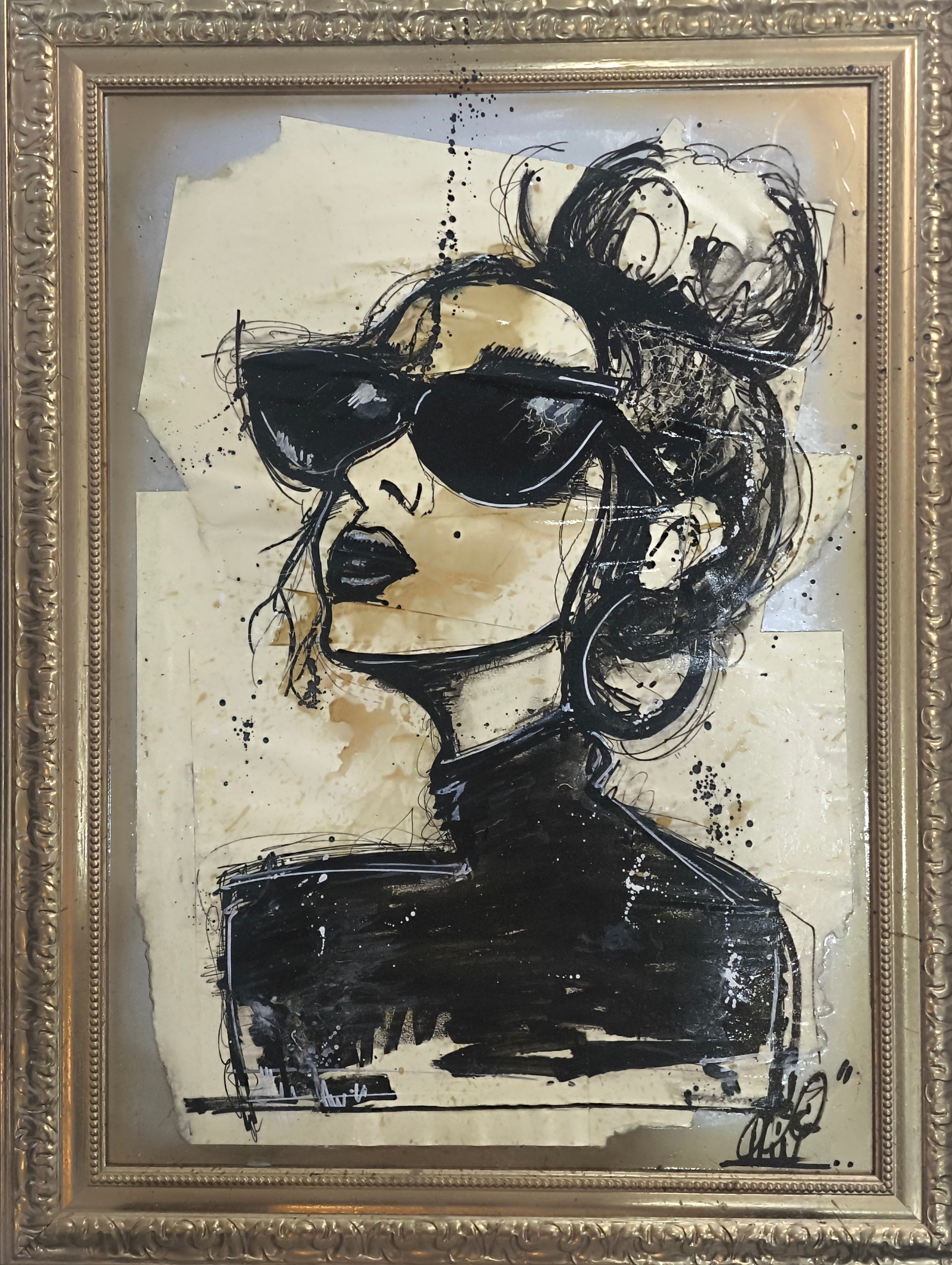 Josiane à New York, peinture street art d'AFRO, série Josiane (vue 2)