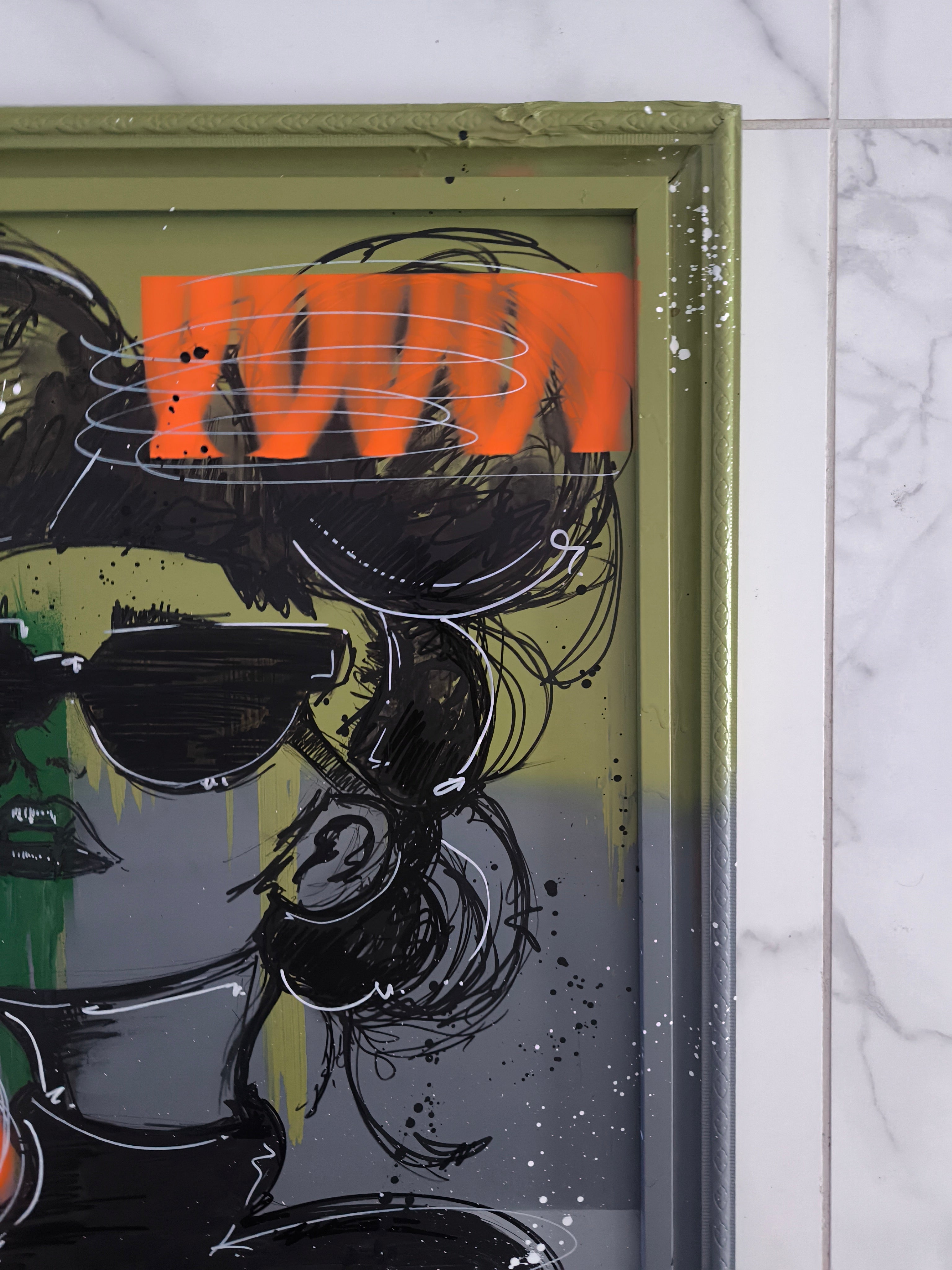 Josiane à la montagne, peinture street art d'AFRO, série Josiane (vue 2)