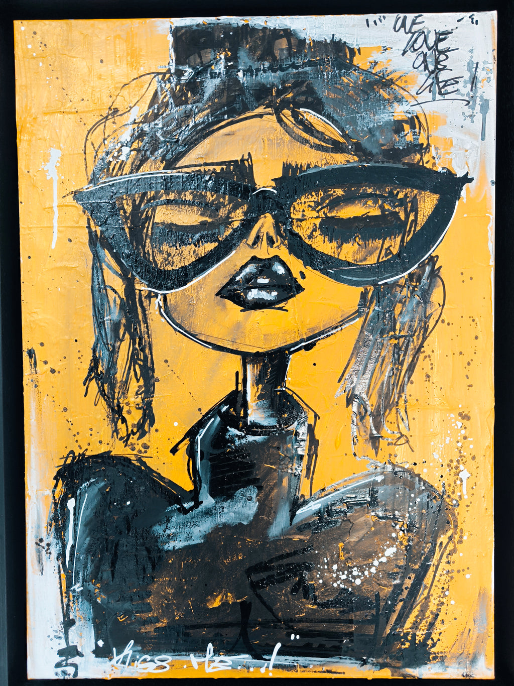 Josiane est amoureuse, peinture street art d'AFRO, série Josiane (vue 4)