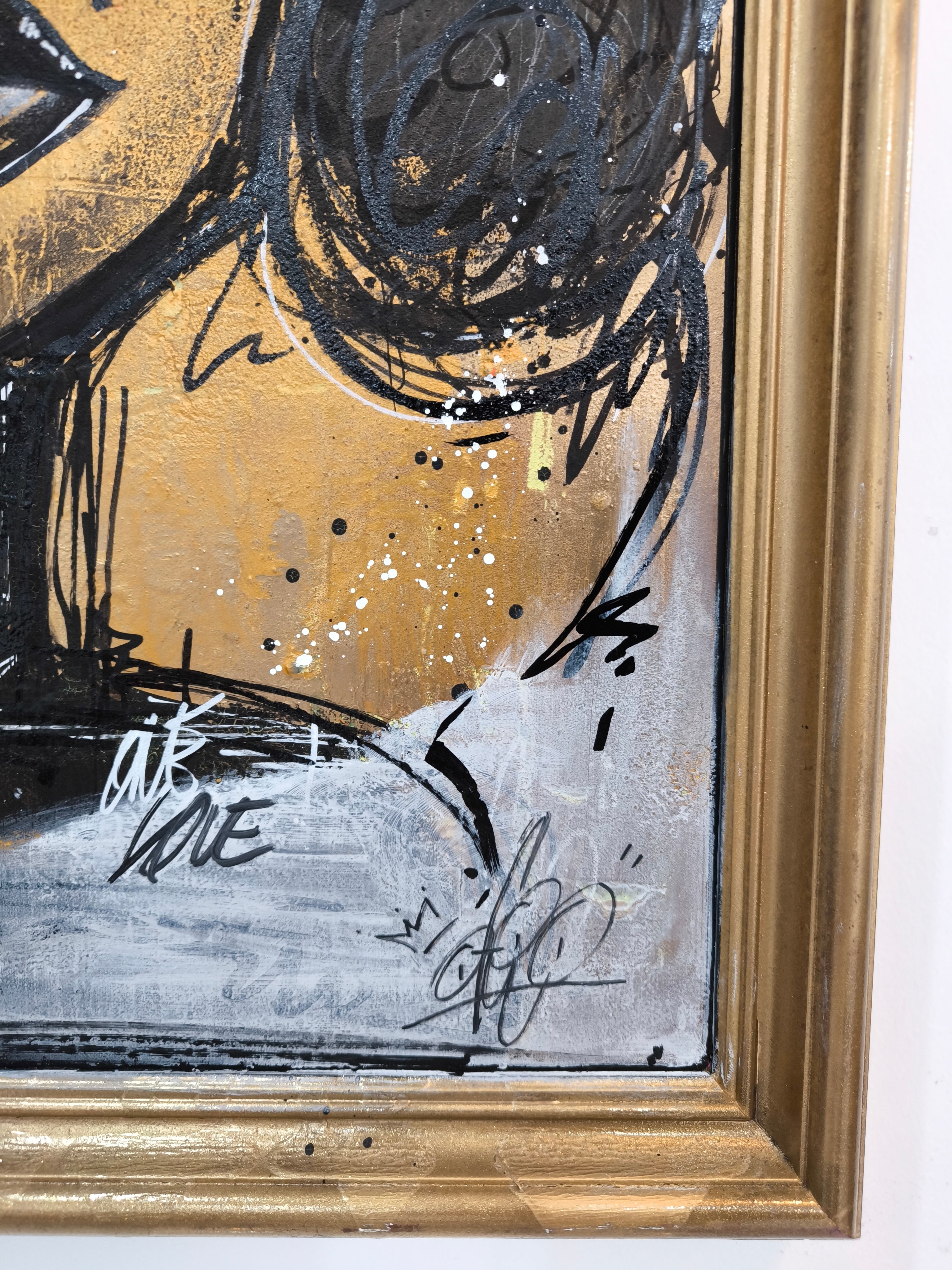 Josiane retourne à l'école, peinture street art d'AFRO, série Josiane (vue 2)