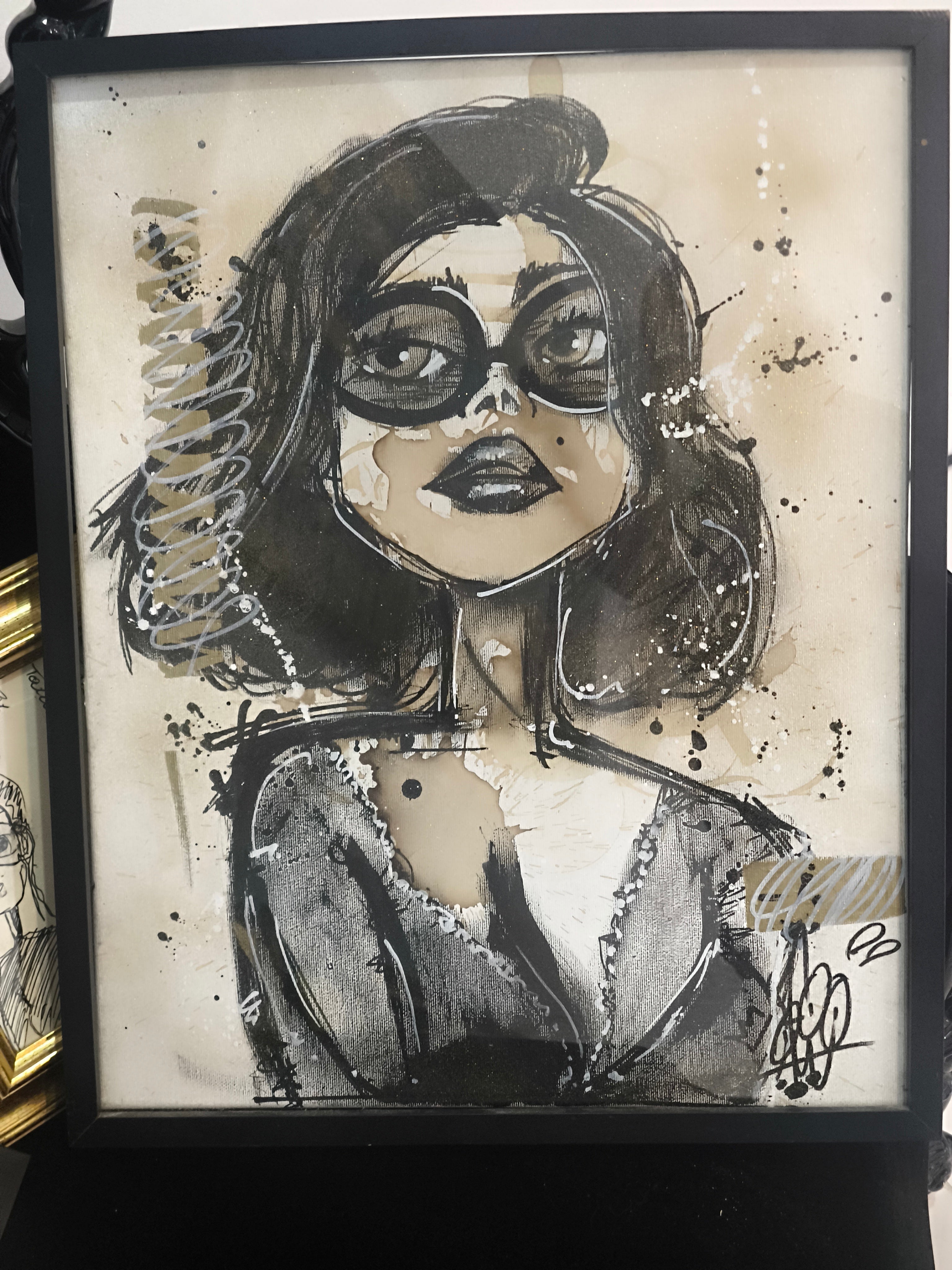 Josiane aime la vie, peinture street art d'AFRO, série Josiane (vue 3)