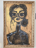 Josiane est au ski, peinture street art d'AFRO, série Josiane
