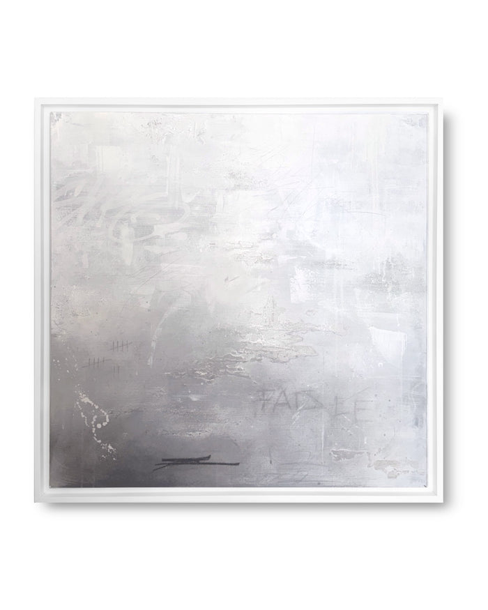 Monochrome, œuvre originale de Yoshe, 100 × 100 cm, aérosol, acrylique et béton
